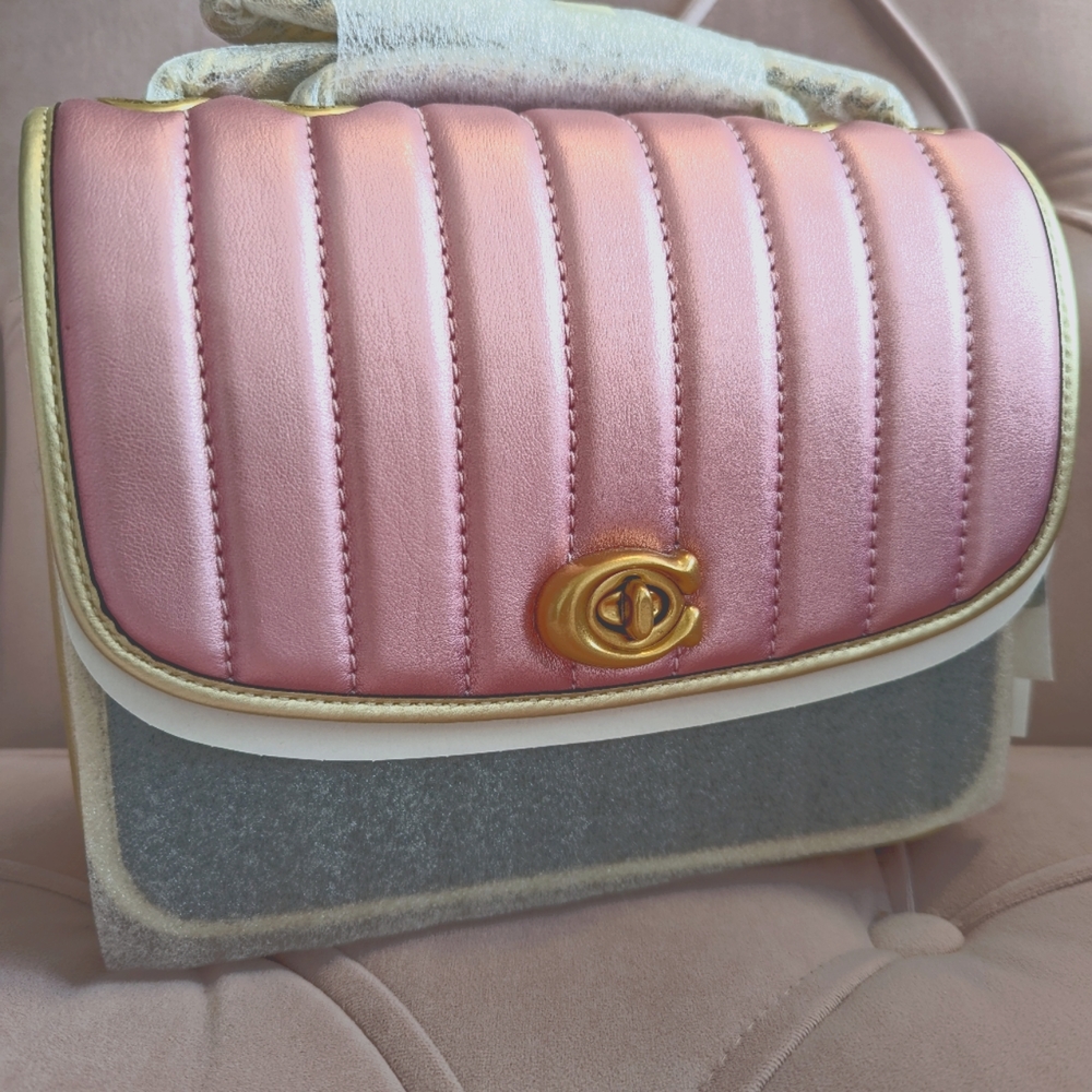 Coach Metallica Pink Madison Shoulder Bag NWT